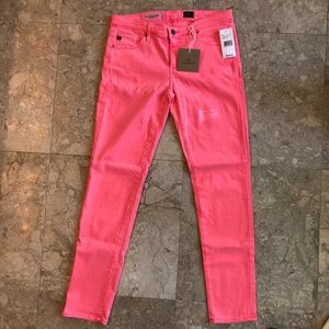 💗🧡 Bright Pink/Coral AG “The Stevie Ankle” Jean